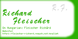 richard fleischer business card